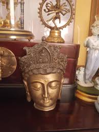 Brass Buddha Head Wall Mount Home Decor Wall Art - Etsy