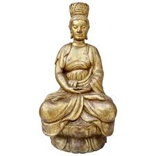 Early 20th-Century Vietnamese Gilt Wood Buddha. For Sale at ...