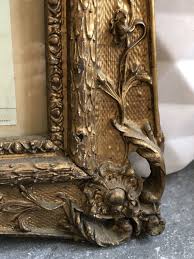 1800s Gold Gilt Gesso French Picture Frame Baroque Victorian ...