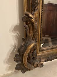Large Antique Gilt Pier Mirror | Chairish