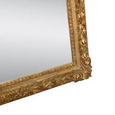 Spanish Neoclassical Rectangular Hand Carved Golden Mirror ...