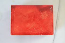 Italian Hand Painted Coral Alabaster Trinket Box | Chairish
