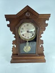 Antique Victorian Gilbert Gingerbread Clock Owl Working | eBay