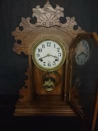 Antique Waterbury Parlor Kitchen Mantle Clock With Chime ...