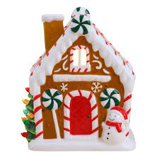 7 in. Ceramic Gingerbread House - Brown – Mr. Christmas