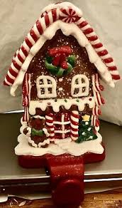 Gingerbread House Christmas Stocking Hanger Holder - Holiday ...