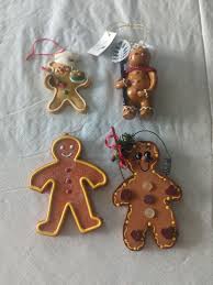Lots Of Four Christmas Gingerbread Man Ornaments 3.5 To 5 In ...