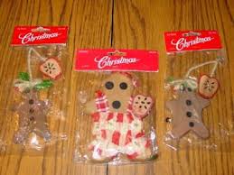 3) Vintage Christmas WOOD Ornaments - GINGERBREAD Handcrafted - Sealed / NEW | eBay