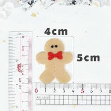 Wholesale 100pcs Padded Gingerbread Man 1.5" Christmas Embellishment -| YYCRAFT