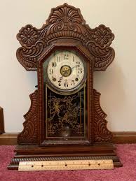 Antique E Ingraham Parlor Gingerbread Mantle Clock **Read** | eBay