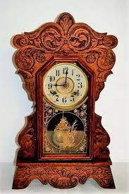 Mantel Clocks - A beautiful & rare hand carved antique New Haven Clock "Gingerbread" shelf mantle clock - RS17CL was listed for 1,999.00 on 19 Aug at 14:46 by Lifespace in Gauteng (ID:294715929)