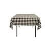 LA Linen 58 in. x 58 in. White and Black Polyester Gingham Checkered Square Tablecloth TCcheck58x58_BlackK24 - The Home Depot