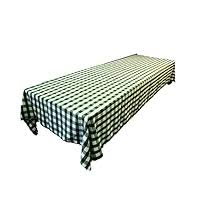 LA Linen Polyester Gingham Checkered 60 by 84-Inch Rectangular Tablecloth, White and Navy : Amazon.ca: Home