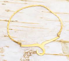 7 Inch, Vintage Abstract Hook Gold Tone Bracelet - BP1 - Etsy