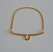 Giorgio Brutini Tie Bar with Chain, Goldtone, Vintage