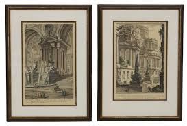 Sold at Auction: (2) AFTER PIRANESI ROMAN ARCHITECTURE ETCHINGS
