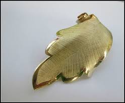 SALE, Vintage Giovanni Leaf Brooch, Beautiful Brushed Gold ...