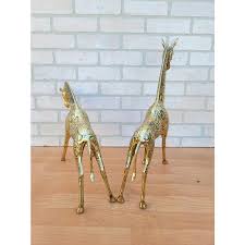 Vintage Brass Giraffe Statues - Set of 2 | Chairish