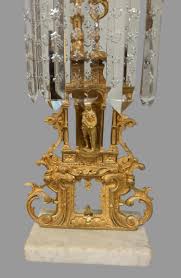 3 Piece Late 19th Century Victorian Girandole Candelabra Set ...