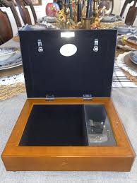 Wooden musical jewelry box personal photo display “deep In ...