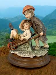 Vintage Giuseppe Armani Capodimonte Wheelbarrow Boys - Rare - Etsy