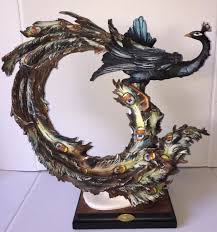 Florence Giuseppe ARMANI Figurine 1989 PEACOCK 0720S 13"h X ...