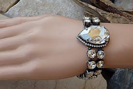 Crystal Bridal Bracelet: Vintage Rhinestone Statement ...