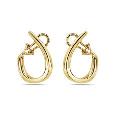 Charles Krypell 18K Yellow Gold Twisted Hoop Earrings- 1 ...