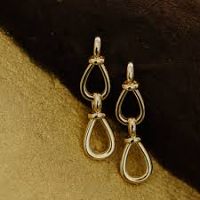 Teardrop Knot Dangle Gold Earrings | Sarah O.