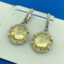 Judith Ripka 925 Sterling Silver 18K Gold Lemon Quartz ...