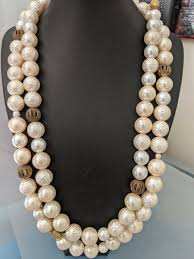 GODDESS VINTAGE HUGE SIZE VERY LONG(130CM) FAUX PEARLS ...