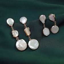 Baroque Freshwater Pearl Earrings | Pearl Earrings | Huge Tomato