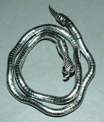 Flexible Bracelet Necklace W Snake Design Rhodium Plated Metal Beads Thailand - Etsy Canada