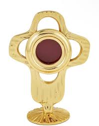 Cross Reliquary (J6739) 4" W x 6-1/2" H, 2" Dia. Opening | eBay