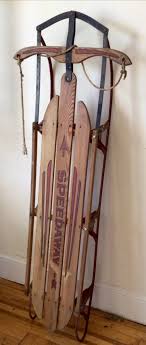 Vintage 1950's Paris SPEEDWAY Snow Sled MODEL 60"L x 22'W ...