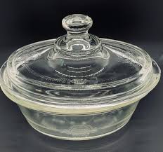 Vintage Glasbake Casserole Dish With Silver Plate Stand - Etsy