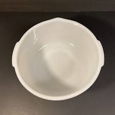 Lot of 2 Vintage Glasbake White Milk Glass Mixing Bowls for ...