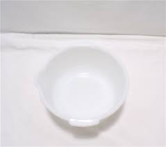 Vintage GLASBAKE For SUNBEAM #5 Large White MILK GLASS ...