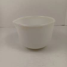Vintage Glasbake White Milk Glass Sunbeam #20CJ Mixing Bowl ...
