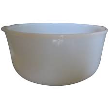 Sunbeam Mixing Bowl White Milk Glass Large Glasbake 9 1/2 ...