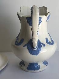 Vintage Ceramic Pitcher & Wash Basin Bowl Cream with Sky ...