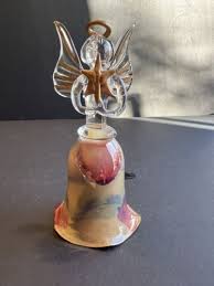 Vintage Russ Berrie A Royal Winterfest Glass Bell Angel | eBay