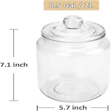 Clear Glass Laundry Jar Glass Jar Jar Storage 2L Universal Glass Container with Lid Large 2pc - Walmart.com