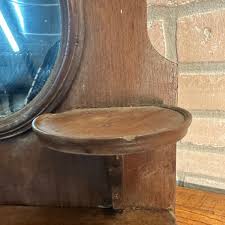 Antique Wooden Wall Shaving Cabinet w/ Mirror Victorian ...