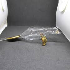 Vintage Clear Art Glass Manatee Gold Accents | Mercari