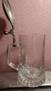 VTG OLD SPICE ETCHED GLASS STEIN MUG awle PEWTER LID MUG BEER ARIEL SHIP GERMAN | eBay