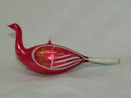 Antique West German Pink Glass Swan Bird Christmas Ornament ...