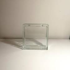 Vintage Glass Block Vase | 1980s Brutalist Heavy Glass Cube | Minimalist Home Decor | Clear Sculptural Vase | Modernist Art Glass Accent - Etsy