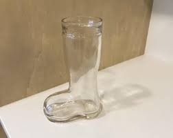 Vintage Glass Boot Beer Mug Glass Planter, Western Cowboy ...