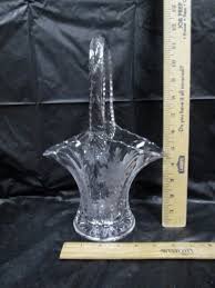 Vintage Duncan Miller Glass - Paneled Sides Cut Flowers PAT'D - Large Basket | eBay